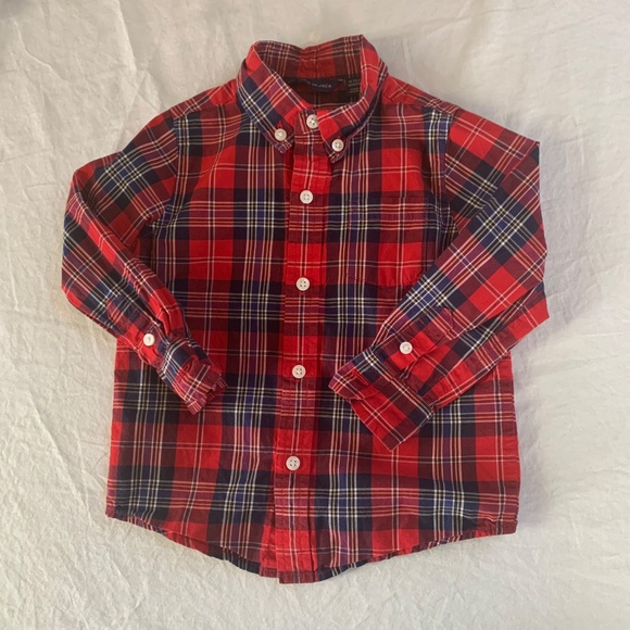 Janie & Jack Plaid Shirt Bundle | 18–24 Months | Red & Green EUC - Picture 2 of 9